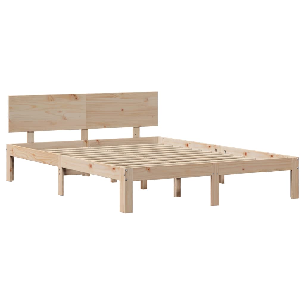 Bed Frame with Headboard without Mattress 150x200 cm