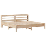 Bed Frame without Mattress 180x200 cm Solid Wood Pine