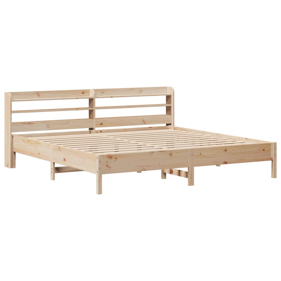 Bed Frame without Mattress 180x200 cm Solid Wood Pine