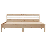Bed Frame without Mattress 180x200 cm Solid Wood Pine