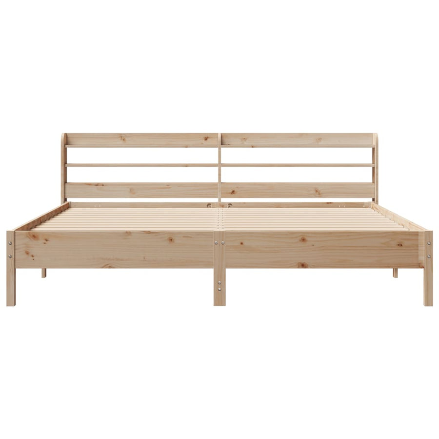 Bed Frame without Mattress 180x200 cm Solid Wood Pine