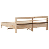 Bed Frame without Mattress 180x200 cm Solid Wood Pine - Rear View