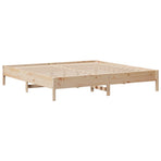 Bed Frame without Mattress 180x200 cm Solid Wood Pine