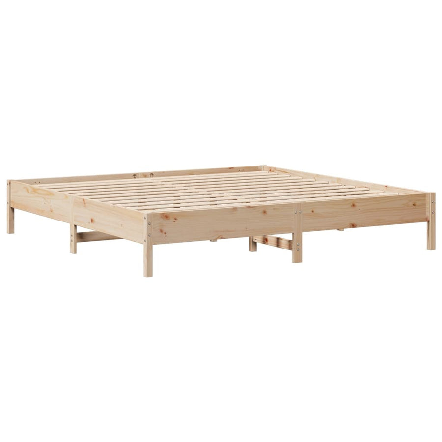 Bed Frame without Mattress 180x200 cm Solid Wood Pine