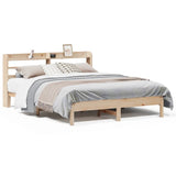Bed Frame without Mattress 150x200 cm Solid Wood Pine - Front View