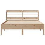 Bed Frame without Mattress 150x200 cm Solid Wood Pine