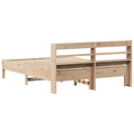 Bed Frame without Mattress 135x190 cm Solid Wood Pine