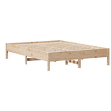 Bed Frame without Mattress 135x190 cm Solid Wood Pine