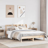 Bed Frame without Mattress 135x190 cm Solid Wood Pine