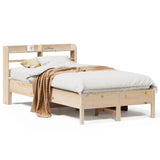 Bed Frame without Mattress 90x190 cm Solid Wood Pine - Front View