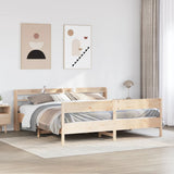 Bed Frame without Mattress 180x200 cm Solid Wood Pine