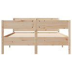 Bed Frame without Mattress 150x200 cm Solid Wood Pine