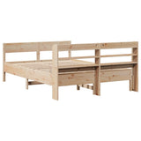 Bed Frame without Mattress 150x200 cm Solid Wood Pine