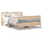 Bed Frame without Mattress 135x190 cm Solid Wood Pine