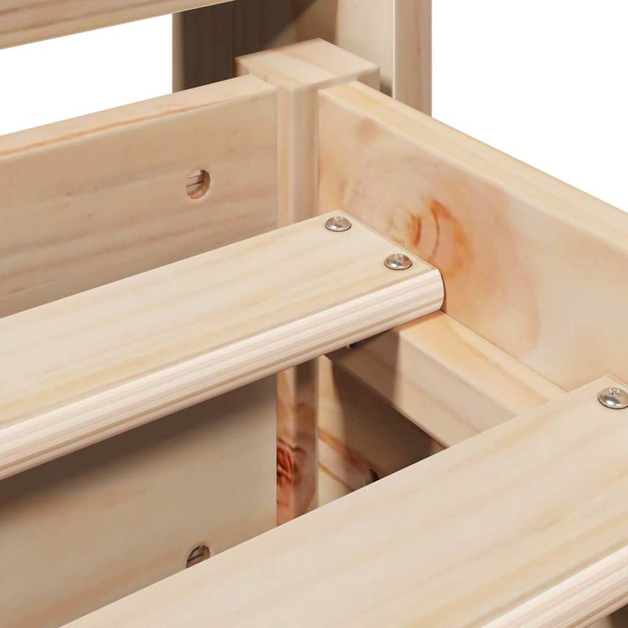 Bed Frame without Mattress 135x190 cm Solid Wood Pine