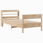 Bed Frame without Mattress 90x190 cm Solid Wood Pine