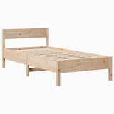 Bed Frame without Mattress 90x190 cm Solid Wood Pine