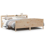 Bed Frame without Mattress 180x200 cm Solid Wood Pine