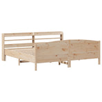 Bed Frame without Mattress 180x200 cm Solid Wood Pine