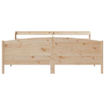 Bed Frame without Mattress 180x200 cm Solid Wood Pine