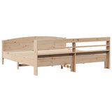 Bed Frame without Mattress 180x200 cm Solid Wood Pine - Rear View