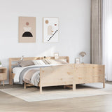 Bed Frame without Mattress 180x200 cm Solid Wood Pine