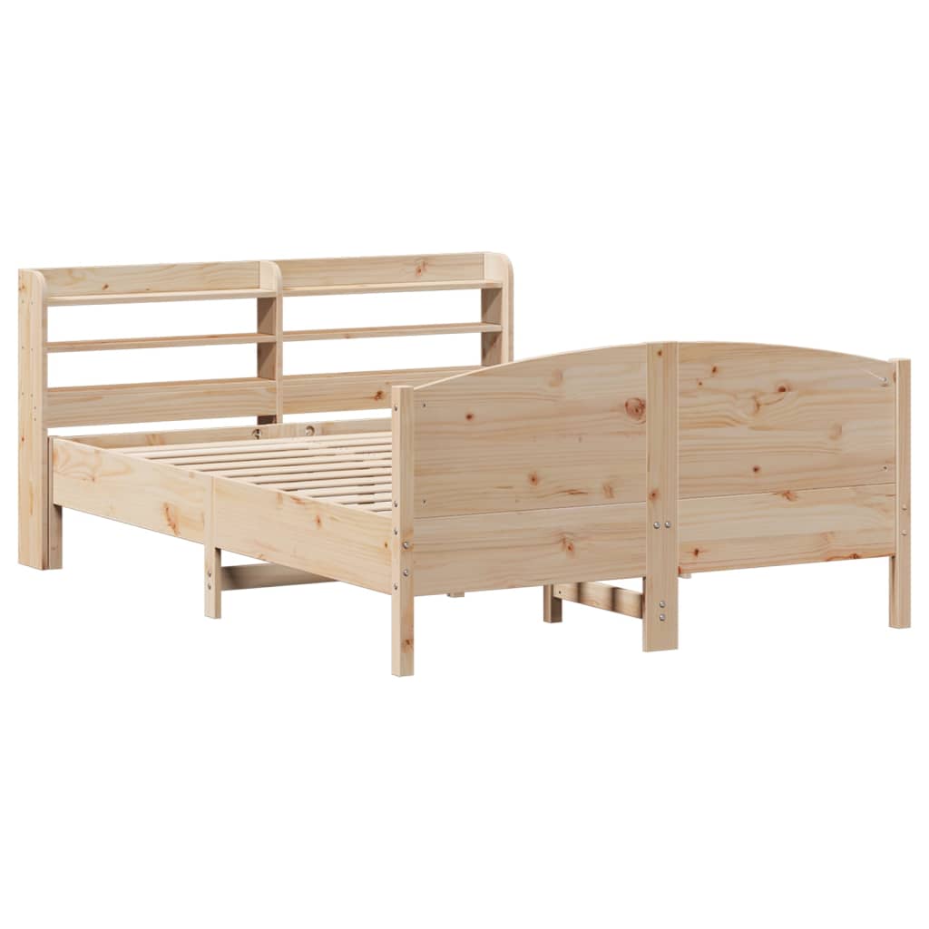 Bed Frame without Mattress 150x200 cm Solid Wood Pine