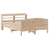 Bed Frame without Mattress 135x190 cm Solid Wood Pine