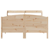 Bed Frame without Mattress 135x190 cm Solid Wood Pine