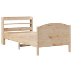 Bed Frame without Mattress 90x190 cm Solid Wood Pine