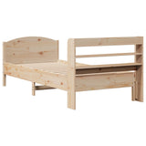 Bed Frame without Mattress 90x190 cm Solid Wood Pine