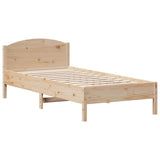 Bed Frame without Mattress 90x190 cm Solid Wood Pine - Close-Up Angle