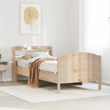 Bed Frame without Mattress 90x190 cm Solid Wood Pine