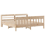 Bed Frame without Mattress 180x200 cm Solid Wood Pine