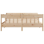 Bed Frame without Mattress 180x200 cm Solid Wood Pine