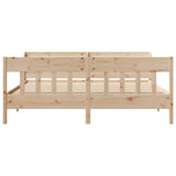 Bed Frame without Mattress 180x200 cm Solid Wood Pine - Top-Down View