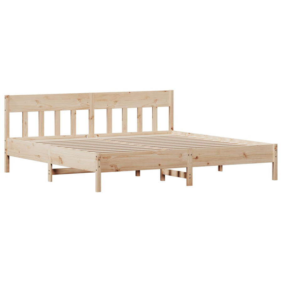 Bed Frame without Mattress 180x200 cm Solid Wood Pine