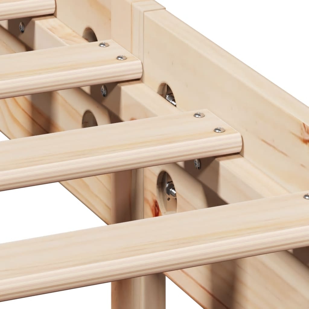 Bed Frame without Mattress 180x200 cm Solid Wood Pine