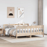 Bed Frame without Mattress 180x200 cm Solid Wood Pine