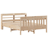 Bed Frame without Mattress 150x200 cm Solid Wood Pine