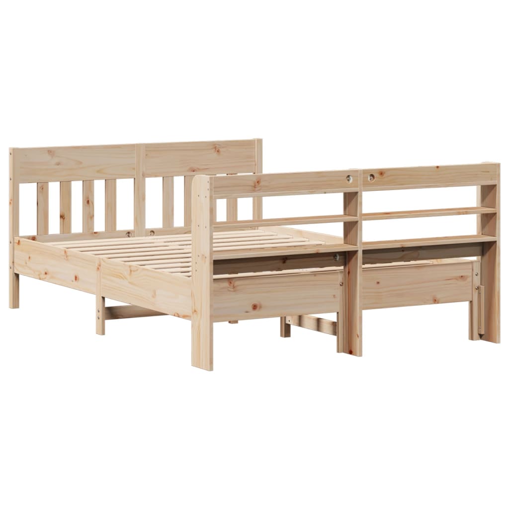 Bed Frame without Mattress 150x200 cm Solid Wood Pine