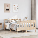 Bed Frame without Mattress 150x200 cm Solid Wood Pine