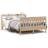 Bed Frame without Mattress 135x190 cm Solid Wood Pine