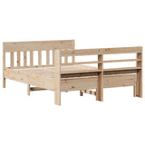 Bed Frame without Mattress 135x190 cm Solid Wood Pine