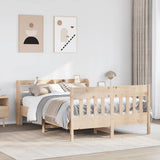 Bed Frame without Mattress 135x190 cm Solid Wood Pine