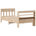 Bed Frame without Mattress 90x190 cm Solid Wood Pine
