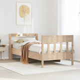 Bed Frame without Mattress 90x190 cm Solid Wood Pine