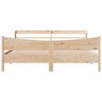 Bed Frame with Headboard 180x200 cm Solid Wood Pine