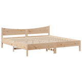 Bed Frame with Headboard 180x200 cm Solid Wood Pine