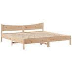 Bed Frame with Headboard 180x200 cm Solid Wood Pine